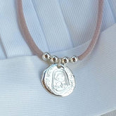 VIRGEN RAMITAS - collar medalla plata 22mm